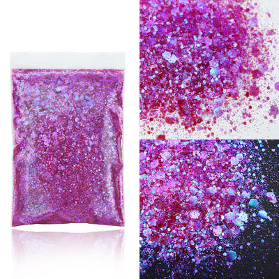 50 g Shiny Mix vaskos hatszögletű körömdíszítő csillám professzionális barkácsolás gél körömcsúcsokhoz Design Dekorációk Kiegészítők Kellékek