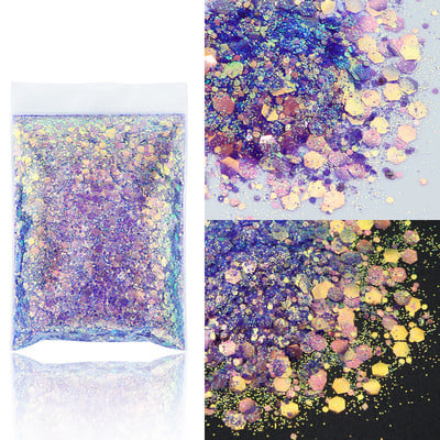 50 g Shiny Mix vaskos hatszögletű körömdíszítő csillám professzionális barkácsolás gél körömcsúcsokhoz Design Dekorációk Kiegészítők Kellékek