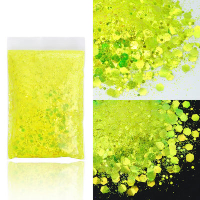 50 g Shiny Mix vaskos hatszögletű körömdíszítő csillám professzionális barkácsolás gél körömcsúcsokhoz Design Dekorációk Kiegészítők Kellékek