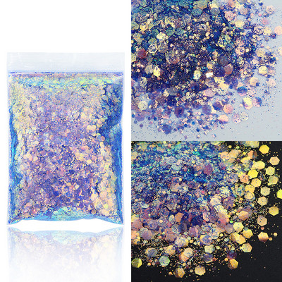 50 g Shiny Mix vaskos hatszögletű körömdíszítő csillám professzionális barkácsolás gél körömcsúcsokhoz Design Dekorációk Kiegészítők Kellékek