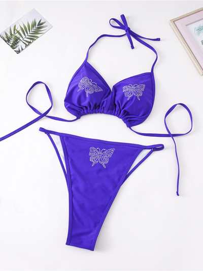 0XL - 4XL Butterfly Bikini Nagy méretű fürdőruha Nagy méretű női fürdőruha Női Kétrészes bikini szett fürdőruha V3312