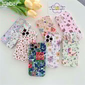 Fashion Fresh Flower Μαλακή θήκη τηλεφώνου για iPhone 14 13 Pro Max 12 11 XR XS X 7 8 Plus Κάλυμμα σιλικόνης με προστασία κάμερας