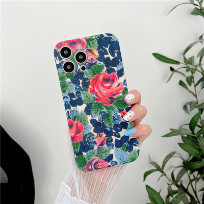 Fashion Fresh Flower Μαλακή θήκη τηλεφώνου για iPhone 14 13 Pro Max 12 11 XR XS X 7 8 Plus Κάλυμμα σιλικόνης με προστασία κάμερας