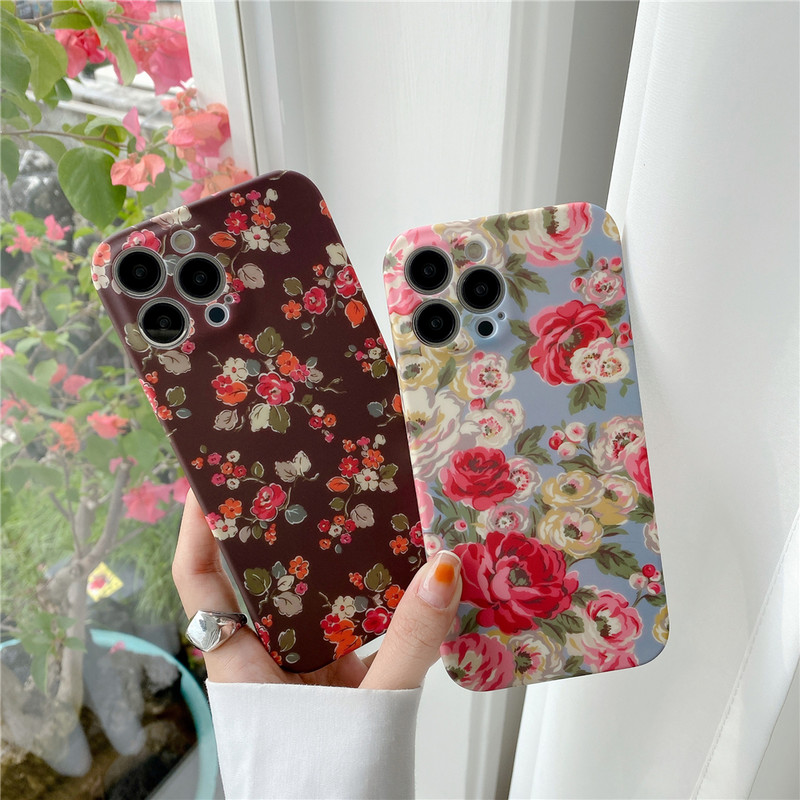 Fashion Fresh Flower pehme telefoniümbris iPhone 14 13 Pro Max 12 11 XR XS X 7 8 Plus põrutuskindel kaamera kaitse silikoonist kate