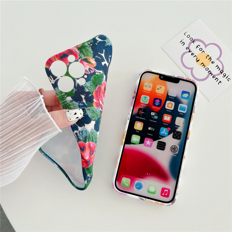 Fashion Fresh Flower pehme telefoniümbris iPhone 14 13 Pro Max 12 11 XR XS X 7 8 Plus põrutuskindel kaamera kaitse silikoonist kate