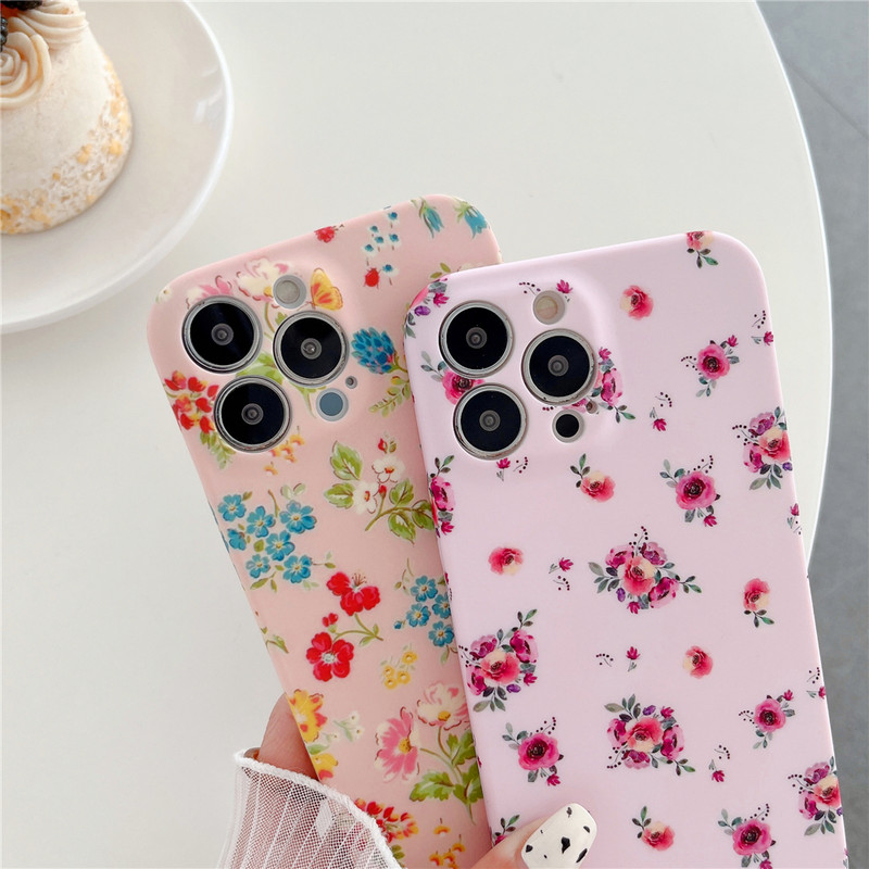 Fashion Fresh Flower pehme telefoniümbris iPhone 14 13 Pro Max 12 11 XR XS X 7 8 Plus põrutuskindel kaamera kaitse silikoonist kate