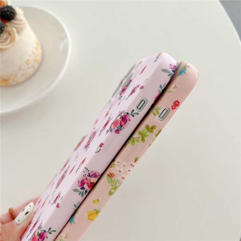 Fashion Fresh Flower pehme telefoniümbris iPhone 14 13 Pro Max 12 11 XR XS X 7 8 Plus põrutuskindel kaamera kaitse silikoonist kate