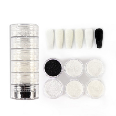6 boja/komplet Nail Art Crystal Diamond Powder Sjajna boja Glitter Zlatno Srebrna Prašina Dodaci za DIY manikuru Dizajn Dekoracija