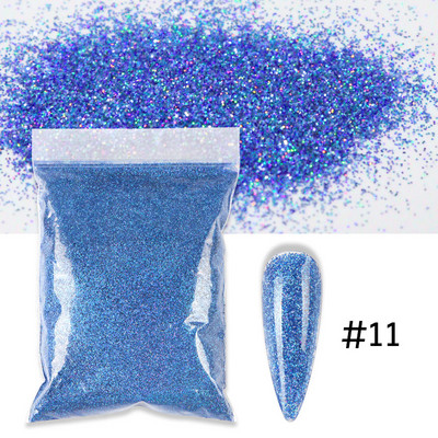 50g 0,2mm hologrāfisks nagu pulveris Sparkly Laser Gold Sudraba Glitter Ultra Smalki pigmenta putekļi nagu mākslas rotājumiem Aksesuāri