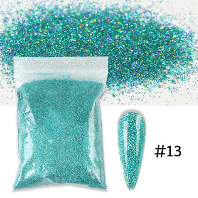 50g 0,2mm hologrāfisks nagu pulveris Sparkly Laser Gold Sudraba Glitter Ultra Smalki pigmenta putekļi nagu mākslas rotājumiem Aksesuāri