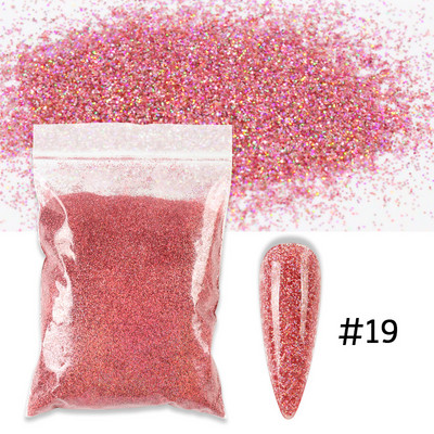 50g 0,2mm hologrāfisks nagu pulveris Sparkly Laser Gold Sudraba Glitter Ultra Smalki pigmenta putekļi nagu mākslas rotājumiem Aksesuāri
