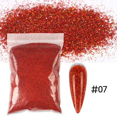 50g 0,2mm hologrāfisks nagu pulveris Sparkly Laser Gold Sudraba Glitter Ultra Smalki pigmenta putekļi nagu mākslas rotājumiem Aksesuāri