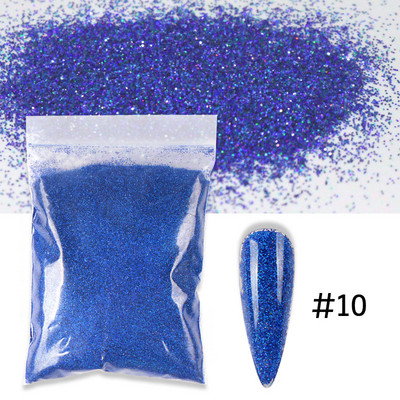 50g 0,2mm hologrāfisks nagu pulveris Sparkly Laser Gold Sudraba Glitter Ultra Smalki pigmenta putekļi nagu mākslas rotājumiem Aksesuāri