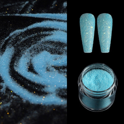 Fluorestseeruv küünekunsti suhkrupulber pimestav küünekunsti pigment, sädelev värviline vikerkaaretolm meisterdamiseks maniküüri kaunistamiseks