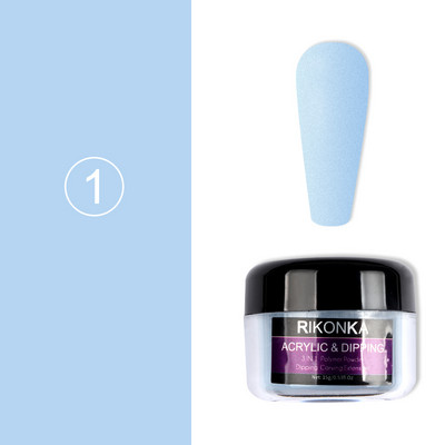 15 g/butelis Dangaus mėlynumo nagų akrilo pudra 3D Kalnų krištolas raižyti žiedadulkės profesionaliems nagų dailės patarimams Dekoro dizaino reikmenys