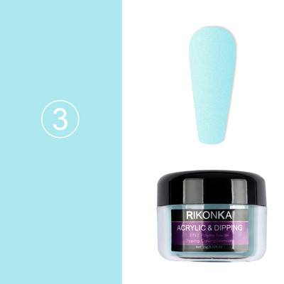 15 g/butelis Dangaus mėlynumo nagų akrilo pudra 3D Kalnų krištolas raižyti žiedadulkės profesionaliems nagų dailės patarimams Dekoro dizaino reikmenys