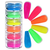 Rainbow Nail Art Cukor Pigment Glitter Fényes Finom Candy Effect Púder Kiegészítő készlet UV Gél körömdíszítéshez