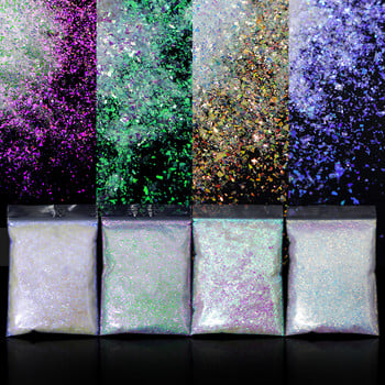 20g Holographic AB Ultra-thin Irregular Sequins Decoration Shiny Nail Glitter Powder Nail Προμήθειες για Επαγγελματίες Αξεσουάρ