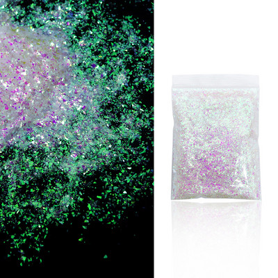 20g Holografikus AB Ultra vékony, szabálytalan flitterekkel díszített fényes köröm csillámpor köröm kellékek profiknak Kiegészítők