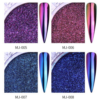0,2 g/кутия Chameleon Mirror преливащи блясък за нокти Прахове Auroras Effect Nail Art Chrome Pigment Dust DIY Design Decoration