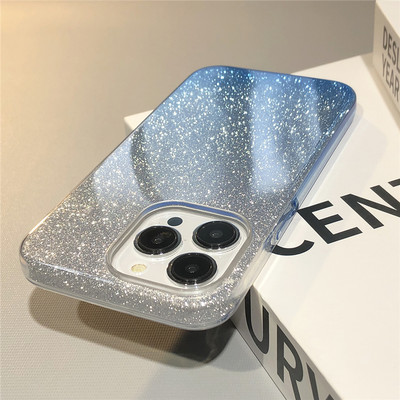 Θήκη τηλεφώνου Bling Glitter Luxury για iPhone 14 Pro Max 13 12 11 XR XS X 7 8 Plus SE Mini 6S Gradient Shiny Soft Silicone Cover