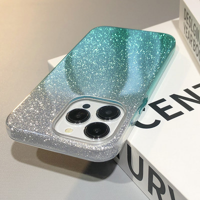 Θήκη τηλεφώνου Bling Glitter Luxury για iPhone 14 Pro Max 13 12 11 XR XS X 7 8 Plus SE Mini 6S Gradient Shiny Soft Silicone Cover