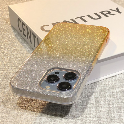 Θήκη τηλεφώνου Bling Glitter Luxury για iPhone 14 Pro Max 13 12 11 XR XS X 7 8 Plus SE Mini 6S Gradient Shiny Soft Silicone Cover