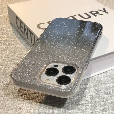 Θήκη τηλεφώνου Bling Glitter Luxury για iPhone 14 Pro Max 13 12 11 XR XS X 7 8 Plus SE Mini 6S Gradient Shiny Soft Silicone Cover