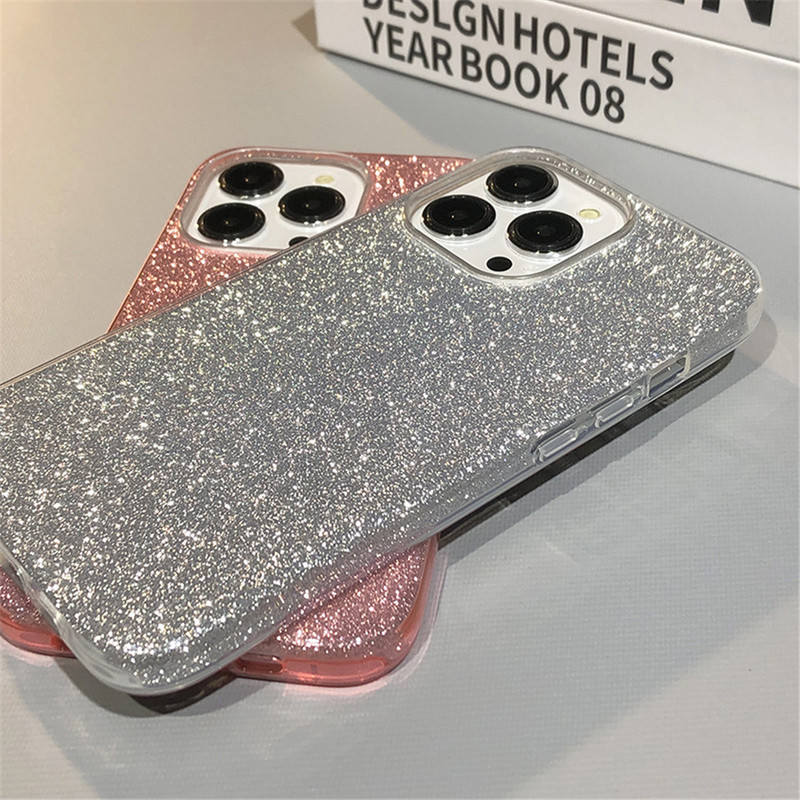 Θήκη τηλεφώνου Bling Glitter Luxury για iPhone 14 Pro Max 13 12 11 XR XS X 7 8 Plus SE Mini 6S Gradient Shiny Soft Silicone Cover