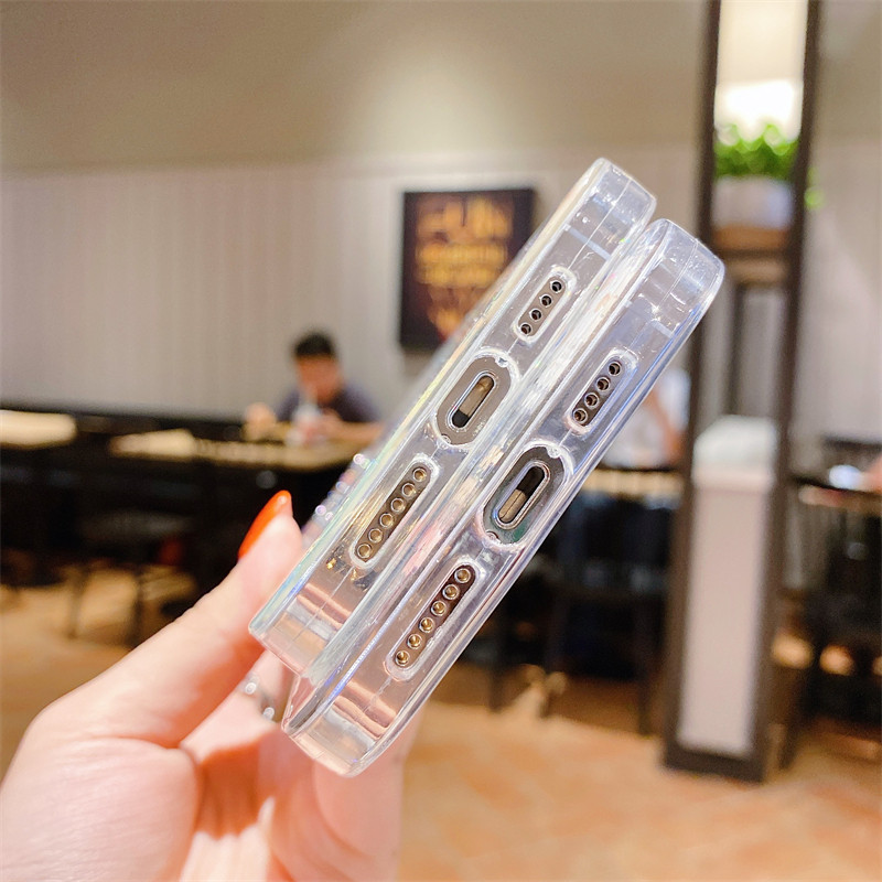 Luxury Flower Διάφανη θήκη τηλεφώνου για iPhone 14 13 Pro Max 12 11 X XR XS Max 7 8 Plus Mini SE Cute Cartoon Epoxy Soft Cover