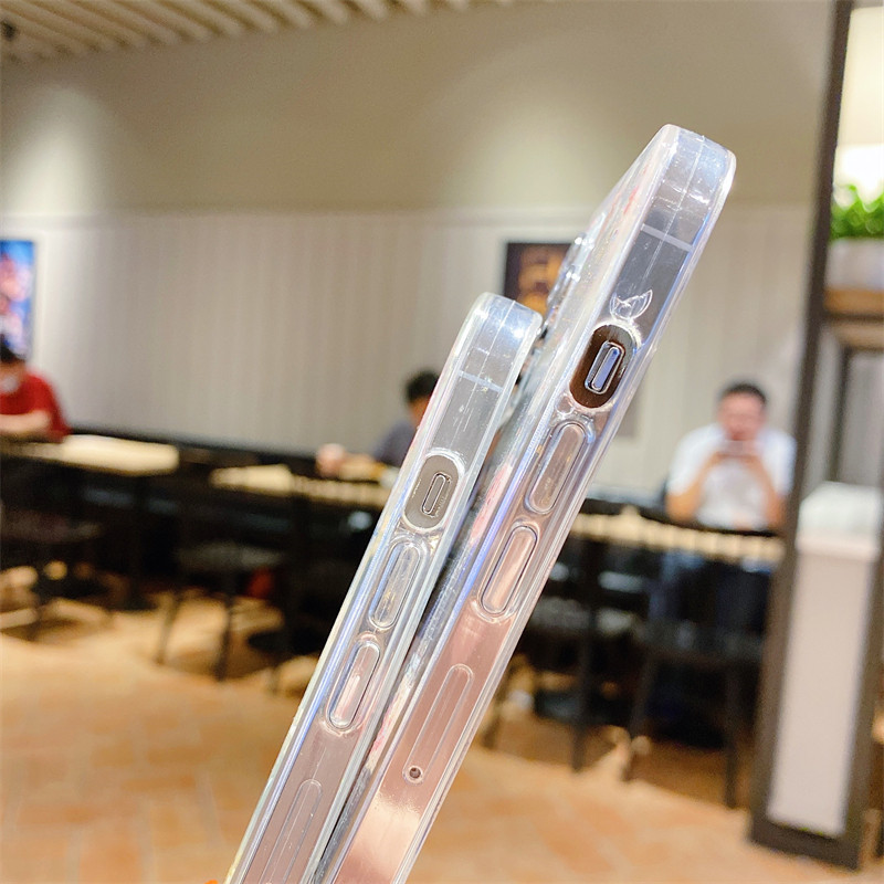 Luxury Flower Διάφανη θήκη τηλεφώνου για iPhone 14 13 Pro Max 12 11 X XR XS Max 7 8 Plus Mini SE Cute Cartoon Epoxy Soft Cover