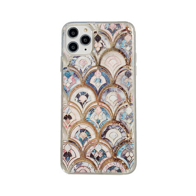 Рибни люспи на русалка, плаващи златни плаващи пясъци, калъф за iphone 14 11 калъфи iphone 13 12 Pro xs max x xr 7 8 Plus течен релеф funda