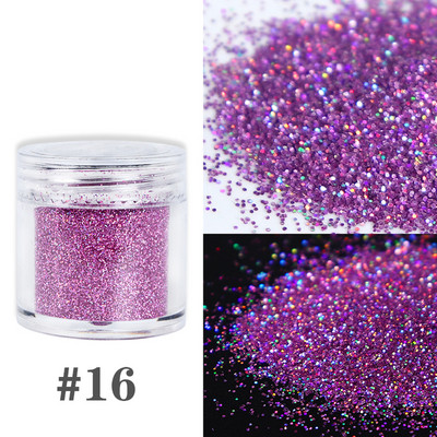 1 κουτί Holographic Silver Nail Glitter Powder Laser Nail Pigment Dust Shiny Paillettes για Αξεσουάρ Μανικιούρ με Gel Polish