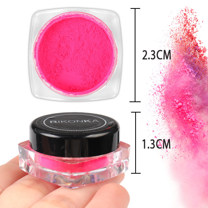 9 cutii/set Pudră de pigment neon Sclipici pentru unghii Accesorii pentru decorarea unghiilor Praf de culoare pentru accesorii profesionale pentru manichiură