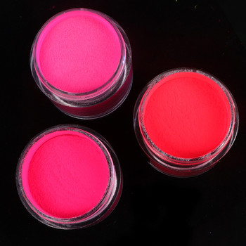 RIKONKA Fluorescent Acrylic Powder Neon Pigment Crystal Dust For Nail Gel Nail Art Decorations Επαγγελματικό αξεσουάρ μανικιούρ