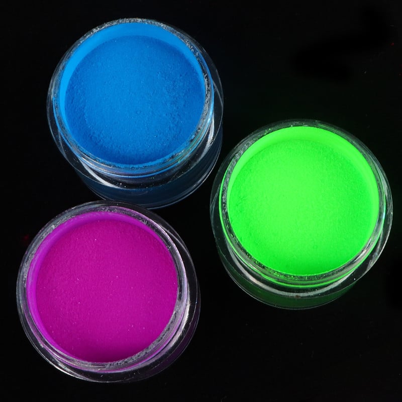 RIKONKA Pudră acrilică fluorescentă Neon Pigment Praf de cristal pentru decorațiuni pentru unghii cu gel pentru unghii Accesoriu profesional pentru manichiură