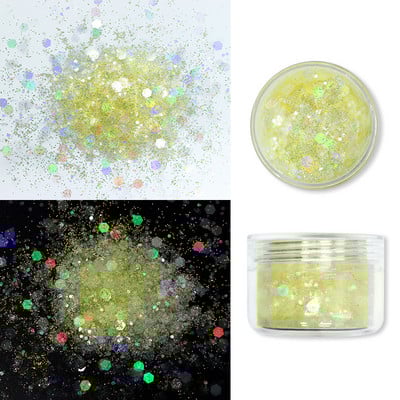 Mix de sirene Forma hexagonală Macaron gros unghii fulgi cu sclipici Laser paiete strălucitoare felii Nail Art Design Accesorii de decorare