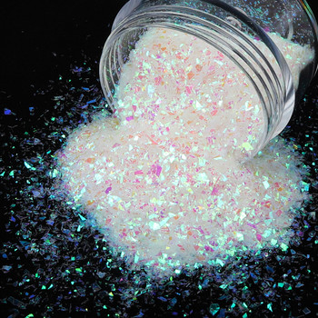 1 Box AB Fine Irregular Fragments Nail Glitter Sequins Sparkly Iridescent Flakes Powder Dust Nail Art Decorations Accessoares