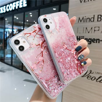 Θήκη Quicksand για iphone 12 pro max anti shock 13 Mini 11 Pro x xs max xr 8 7 Plus 14 2022 soft women flowers phone cover funda