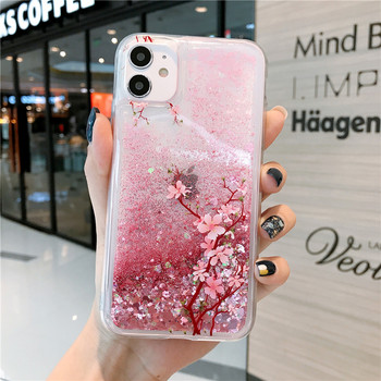 Θήκη Quicksand για iphone 12 pro max anti shock 13 Mini 11 Pro x xs max xr 8 7 Plus 14 2022 soft women flowers phone cover funda