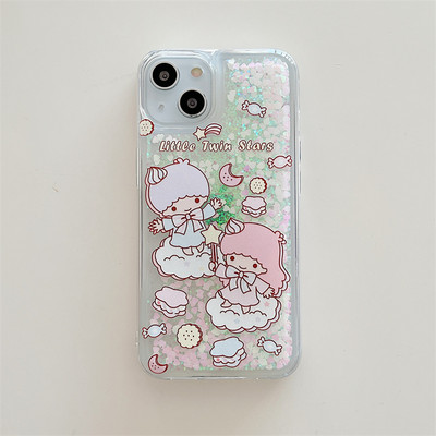 Anime sumikko gurashi ümbris iPhone 11 12 13 Pro Max XR XS X 7 8 Plus vedela sädeleva kiirliiva mobiiltelefoni kaanega carcasas tüdrukutele