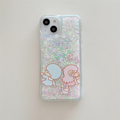 Anime sumikko gurashi ümbris iPhone 11 12 13 Pro Max XR XS X 7 8 Plus vedela sädeleva kiirliiva mobiiltelefoni kaanega carcasas tüdrukutele
