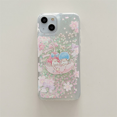 Anime sumikko gurashi ümbris iPhone 11 12 13 Pro Max XR XS X 7 8 Plus vedela sädeleva kiirliiva mobiiltelefoni kaanega carcasas tüdrukutele