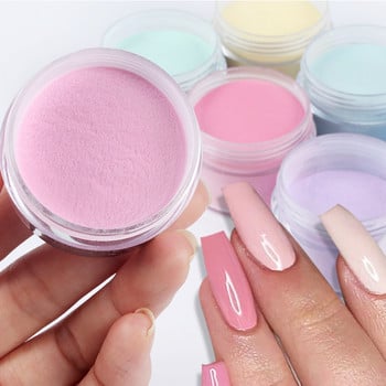 1 μπουκάλι Macaron Nail Art ακρυλική πούδρα για την κατασκευή ιριδίζονων 3D διακοσμήσεων μανικιούρ Αξεσουάρ νυχιών Rhinestone