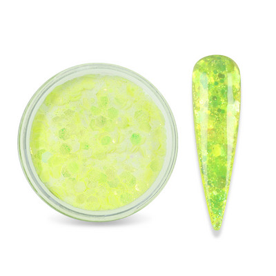 15 g Gradient Mermaid flitter Akril por, csillogó vegyes hatszögletű, vaskos csillogó pehely a körömhosszabbított építő pigmentporhoz