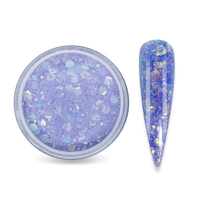 15 g Gradient Mermaid flitter Akril por, csillogó vegyes hatszögletű, vaskos csillogó pehely a körömhosszabbított építő pigmentporhoz