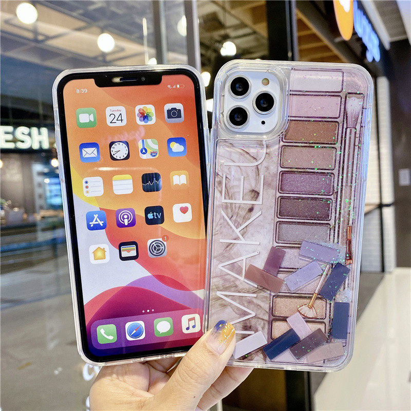 Θήκη καλλυντικής άμμου μακιγιάζ για iphone 14 XS Max XR Bling glitter Dynamic υγρή σκληρή θήκη τηλεφώνου 13 iphone 11 Pro 7 8 plus 12