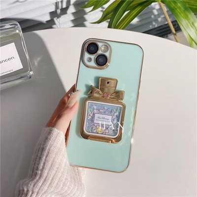 Θήκη για άρωμα με κινούμενη άμμο για iphone 14 13 12 11 pro max glitter πτυσσόμενο κάλυμμα kickstand para iphon x xr xs luxury fundas