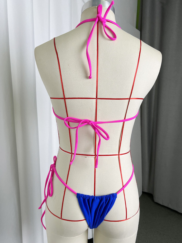 Zrtak Seksi bikini set Bandage Bikini Kupaći kostim Ženski kupaći kostim Ljetna jednobojna odjeća za plažu 2022 Bandeau string Biquini