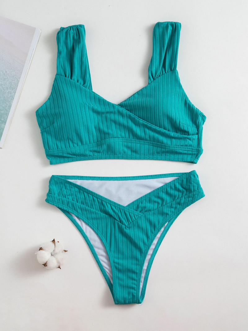 Naujas seksualus, briaunuotas bikinis, vidutinio juosmens, moteriškas maudymosi kostiumėlis, moteriškas maudymosi kostiumėlis, dviejų dalių bikinio rinkinys, paminkštintas maudymosi kostiumėlis, moteriškas maudymosi kostiumėlis V4173